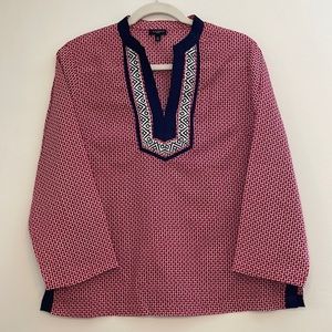 TALBOTS v-neck popover tunic